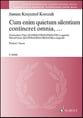 Cum enim quietum silentium contineret omnia SATB/SATB choral sheet music cover